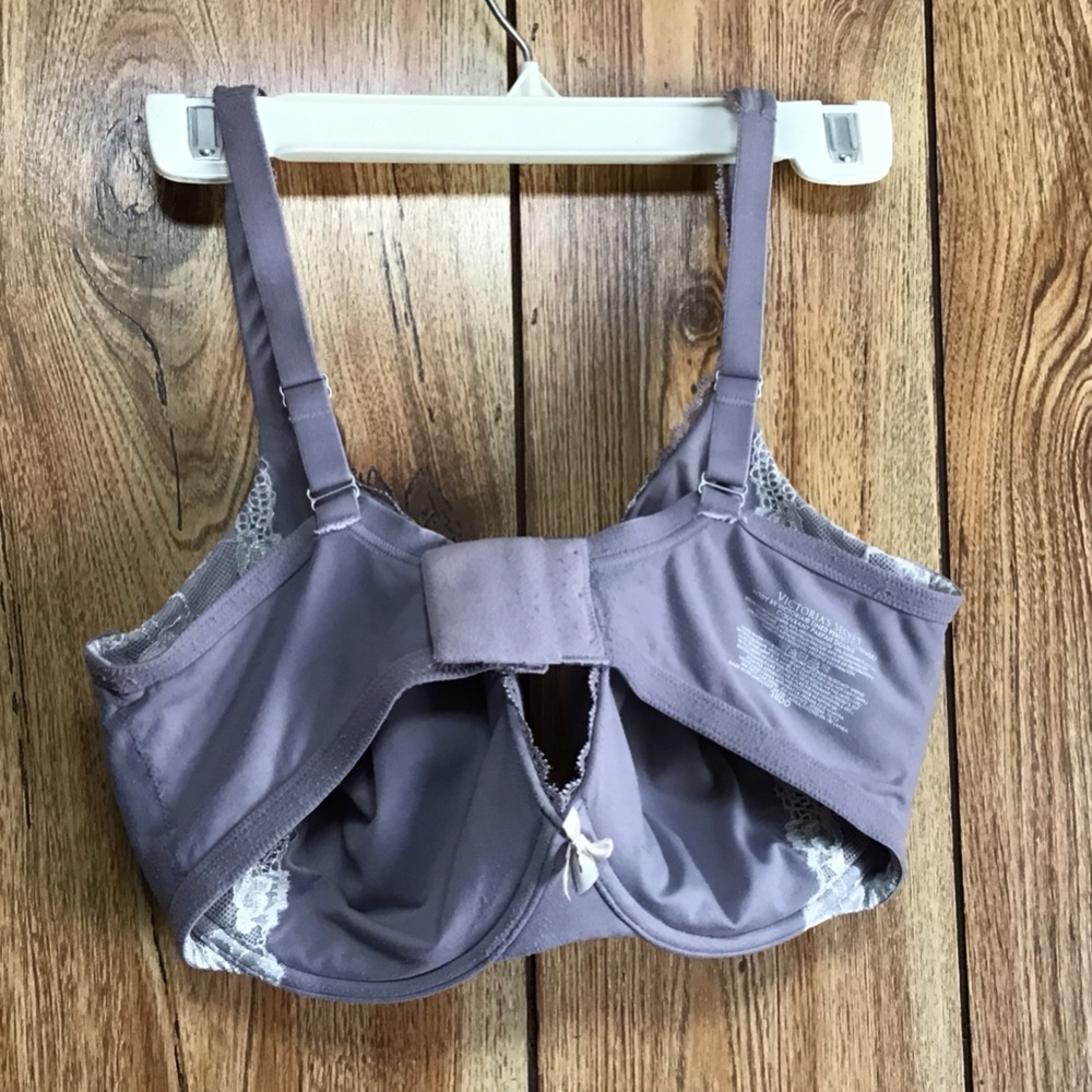 2/$25 Victoria's Secret 38E (DD) Lavender Lace-Trim T-Shirt Bra - Picture 13 of 15